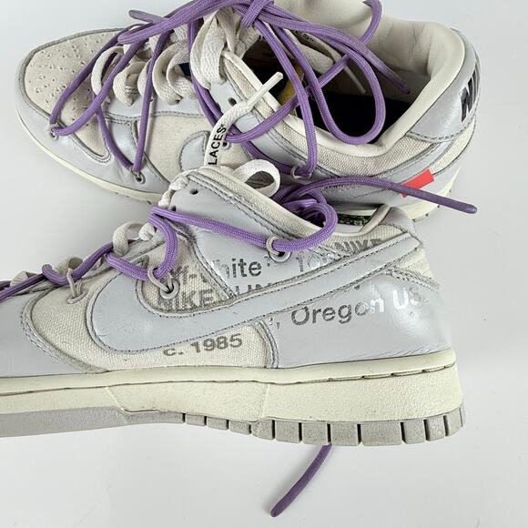 Nike Dunk x Off-White Low Sneakers Men's 9.5 'Lot 47 of 50' DM1602-125 - Picture 9 of 12